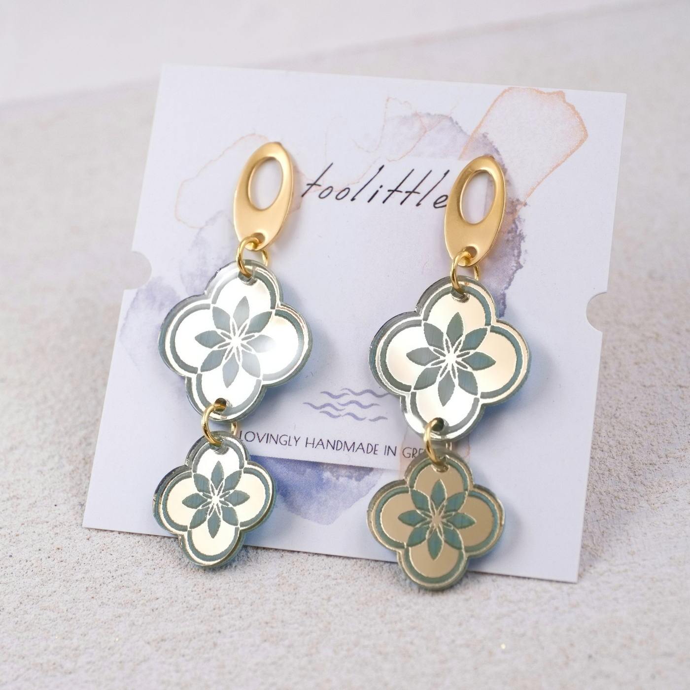 Flower Plexiglass Earrings — Earrings from Toolittle — additional view 2