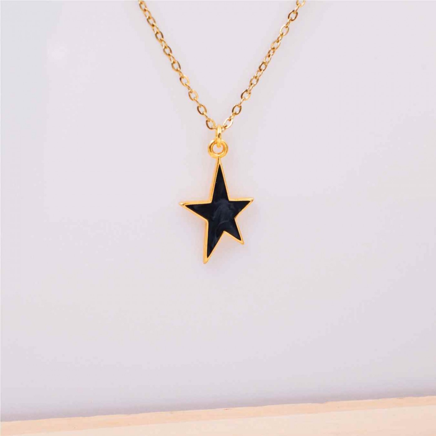 Handmade Layered Necklace - Enamelled Star — Necklaces from Toolittle — additional view 6