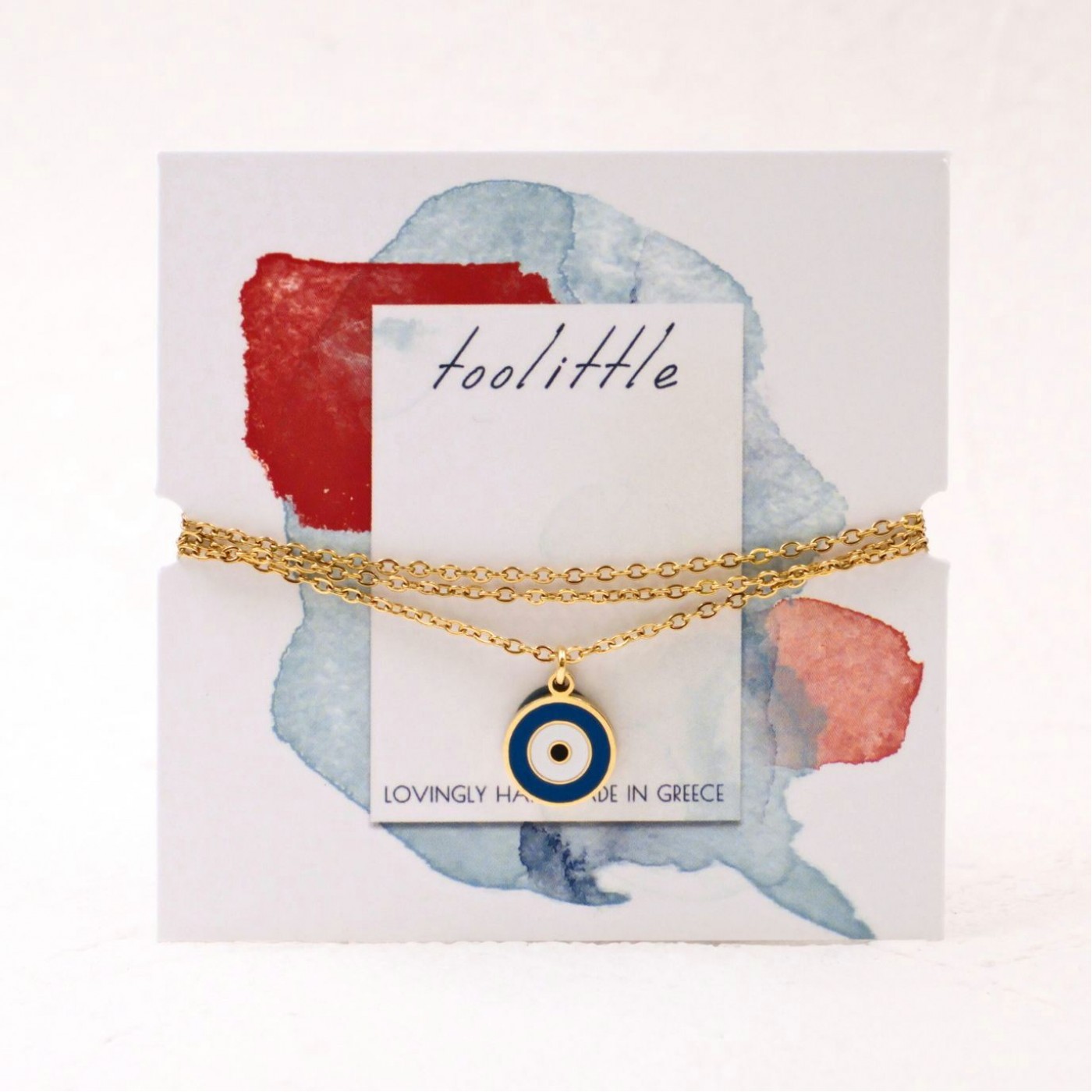 Inox Round Evil Eye Chain Necklace — Necklaces from Toolittle — additional view 2