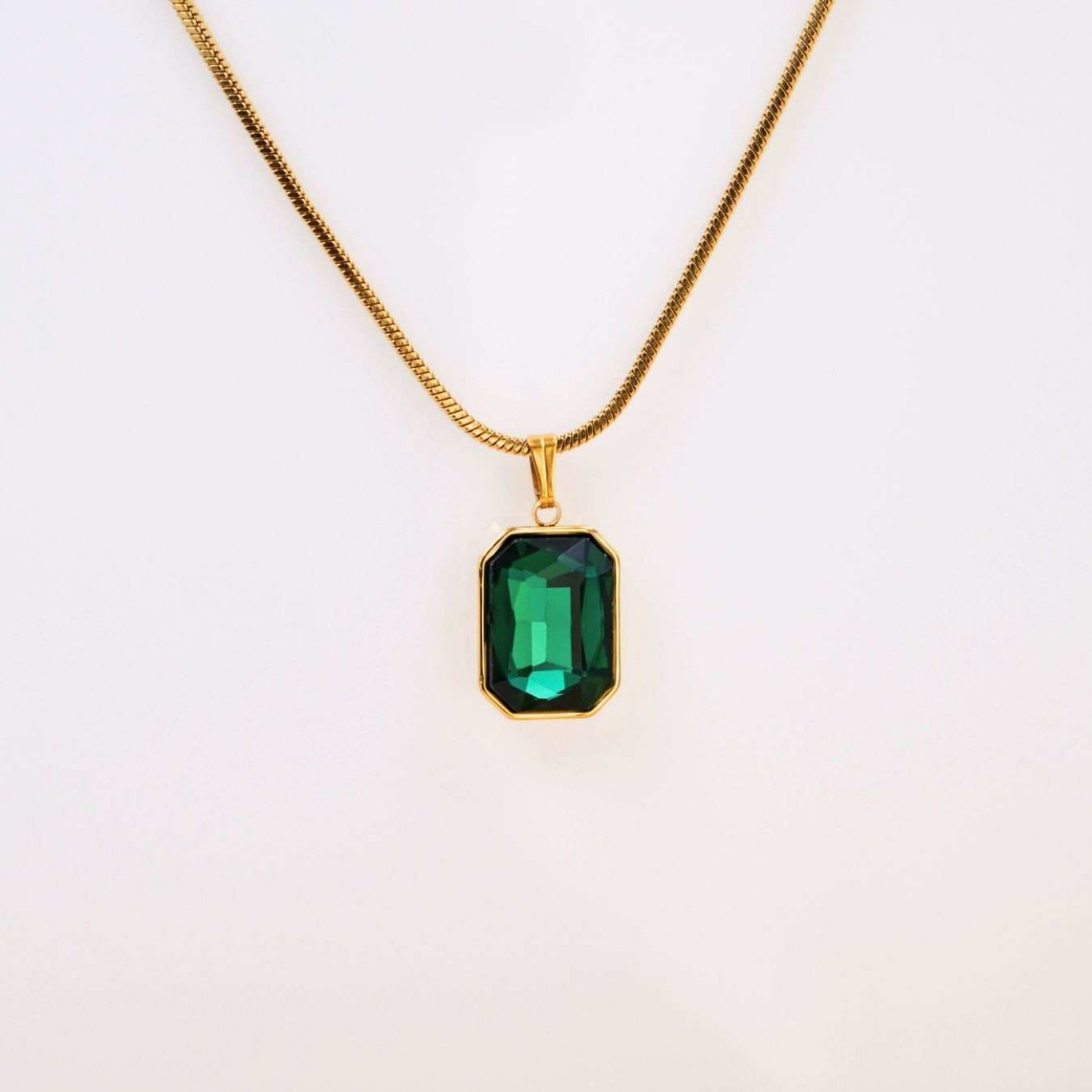Gold-plated Necklace: Stainless Steel & Crystal — Necklaces from Toolittle — additional view 6