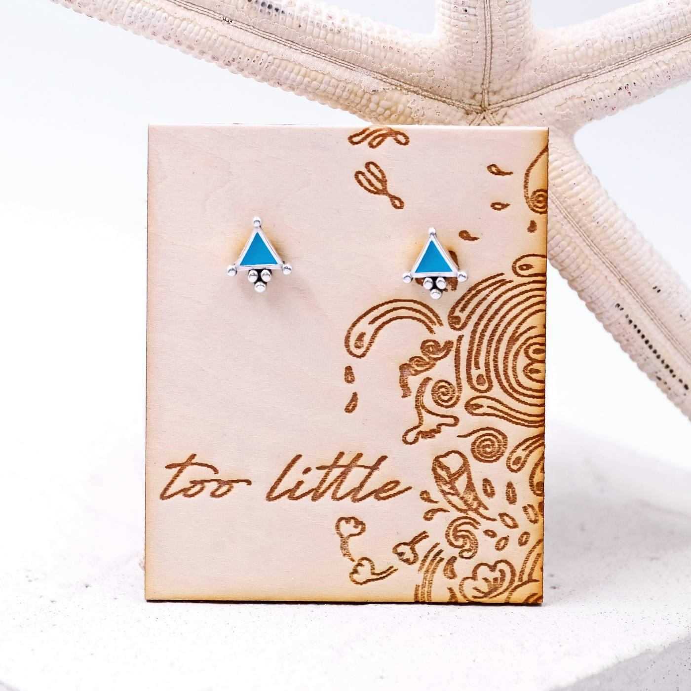 Stud earrings with enamel — Earrings from Toolittle — additional view 2