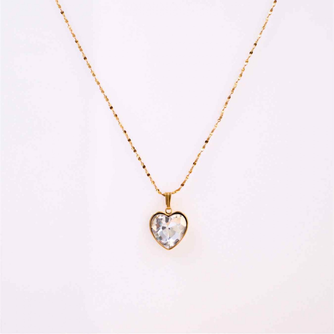 Stainless Steel Necklace - Crystal Heart — Necklaces from Toolittle — additional view 4