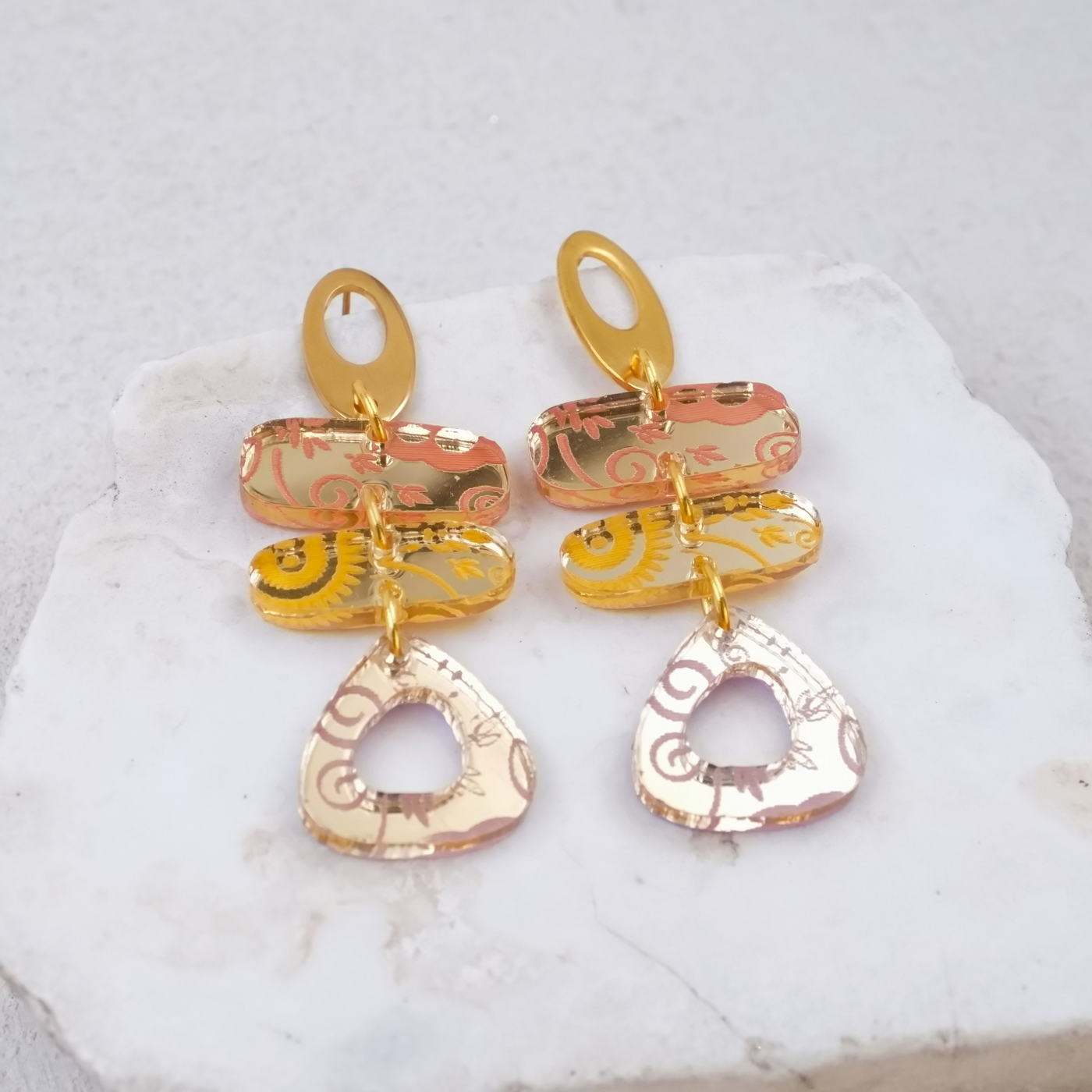 Gold-plated Plexiglass Earrings — Earrings from Toolittle — additional view 4