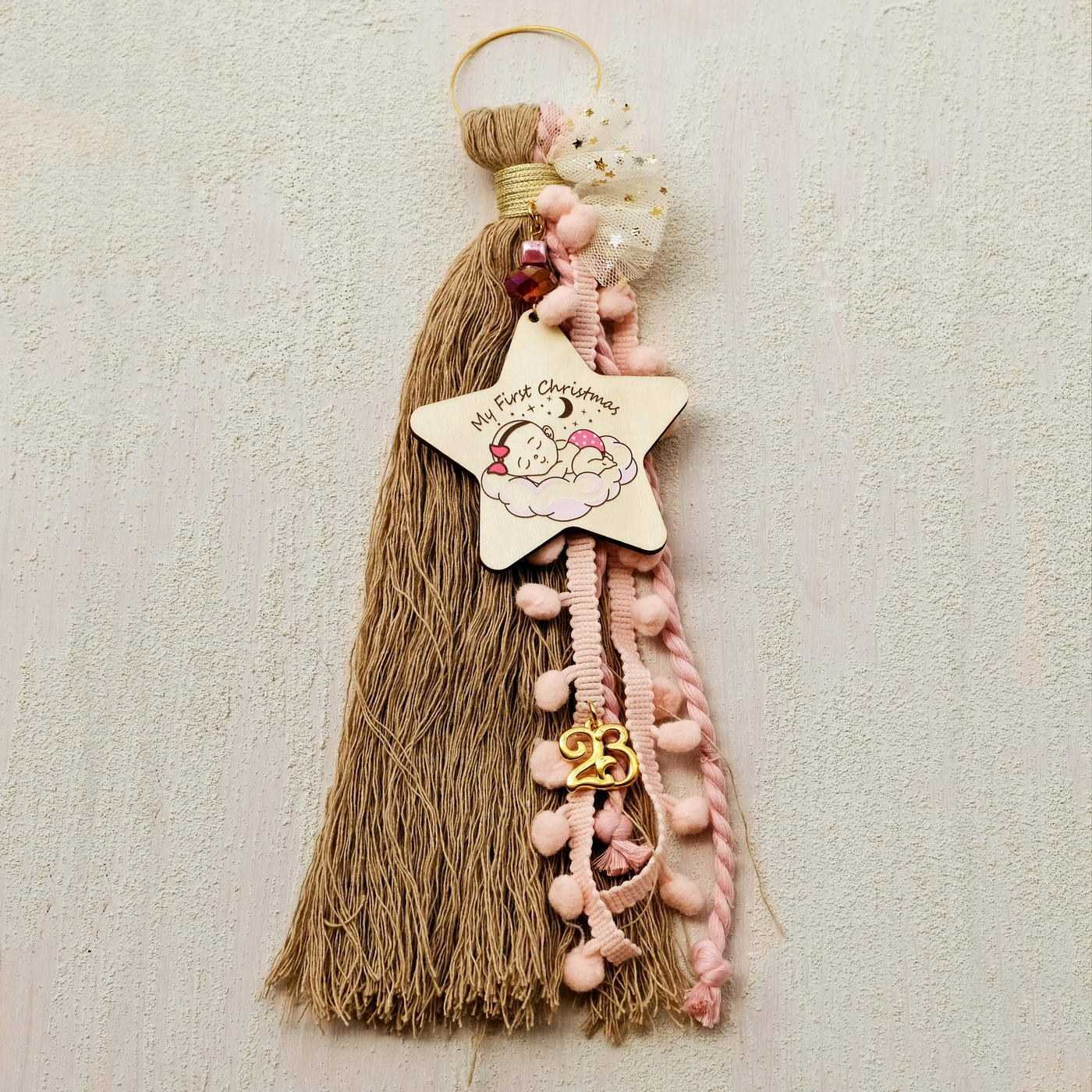 Wooden lucky charm My first Christmas — Pendants & charms from Toolittle — additional view 3