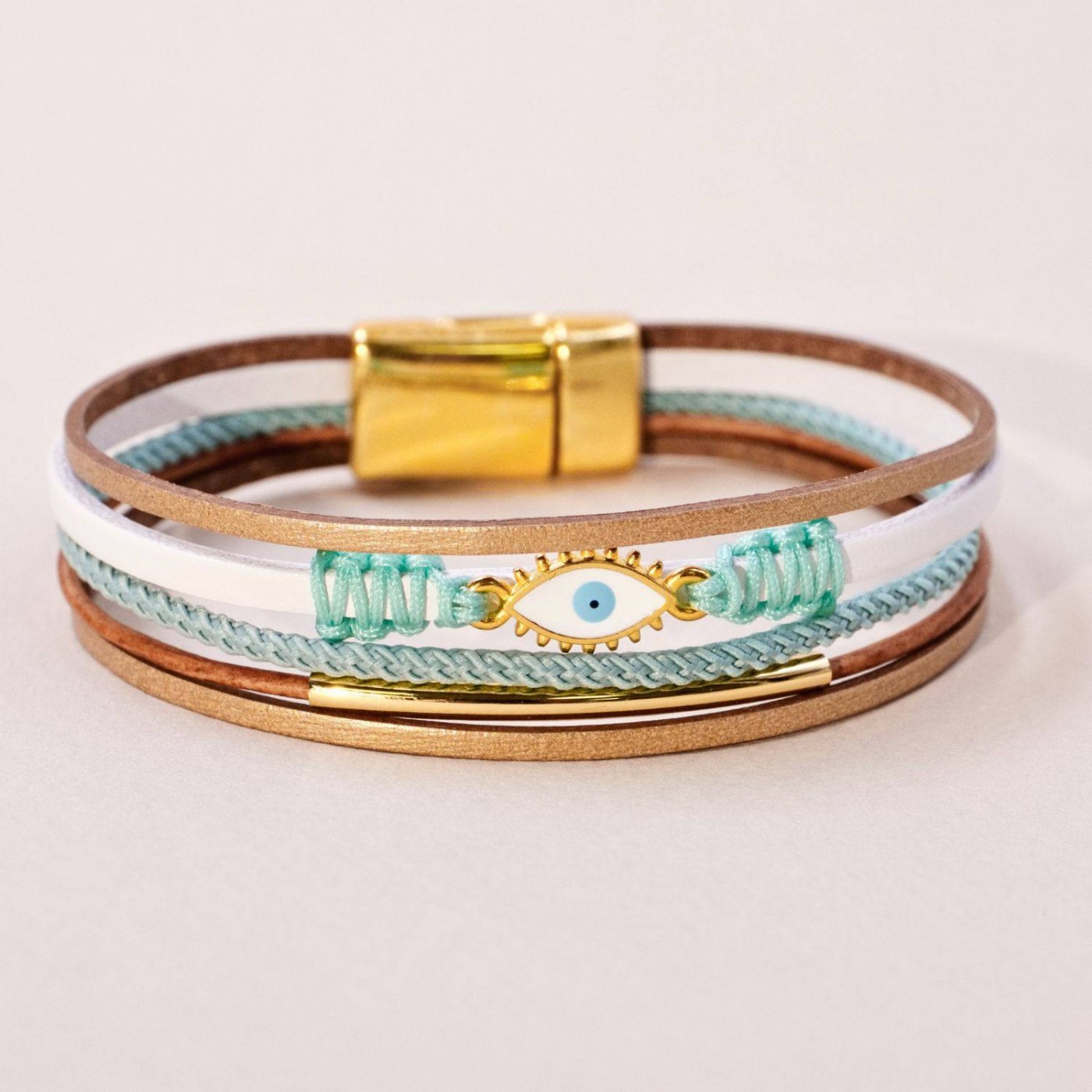 Evil Eye Leather Bracelet — Bracelets from Toolittle — additional view 2