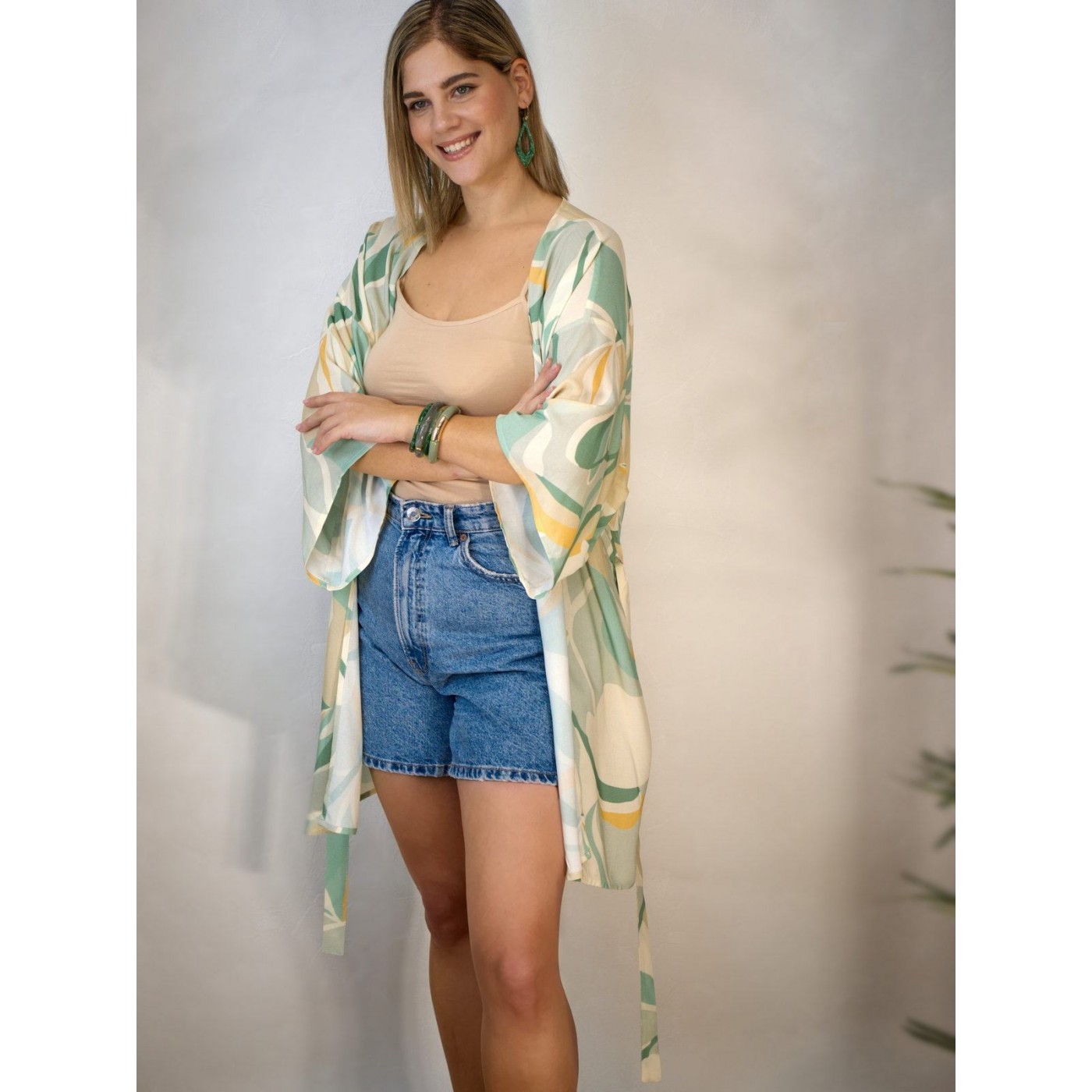 KOKKOSAMMOU Short caftan-kimono Kythera — Dresses from Toolittle — additional view 5