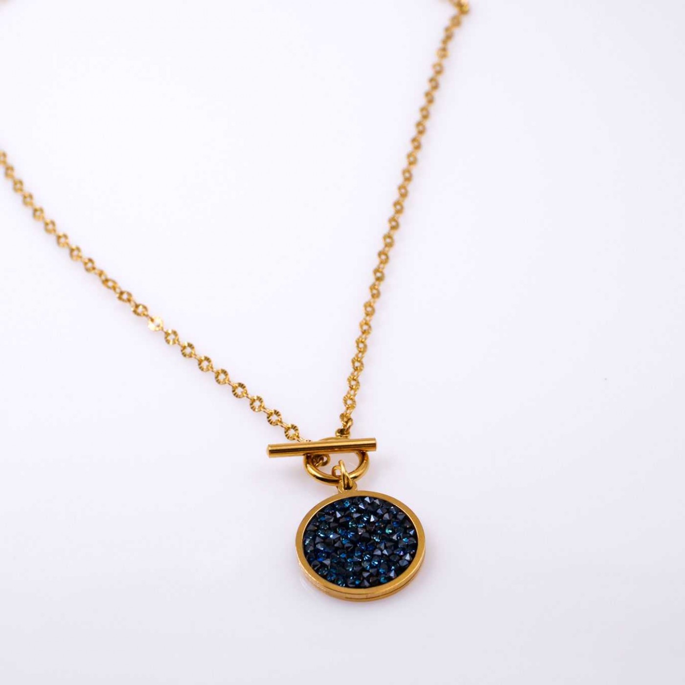 Steel Gold-plated Pendant- Swarovski Fine Rocks — Necklaces from Toolittle — additional view 4