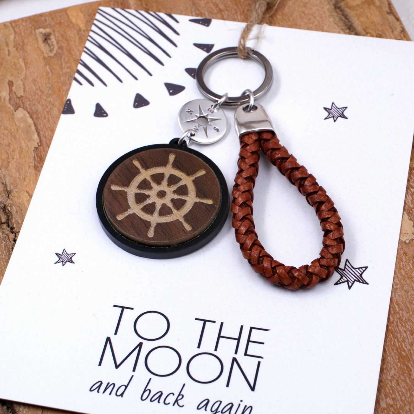 Ship Wheel Men's Keychain — Pendants & charms from Toolittle — additional view 3
