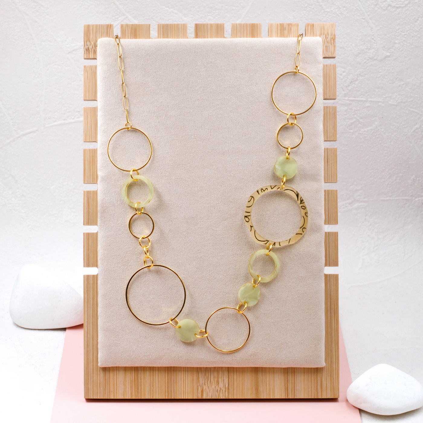 Plexi Circles Long Necklace — Necklaces from Toolittle — additional view 2