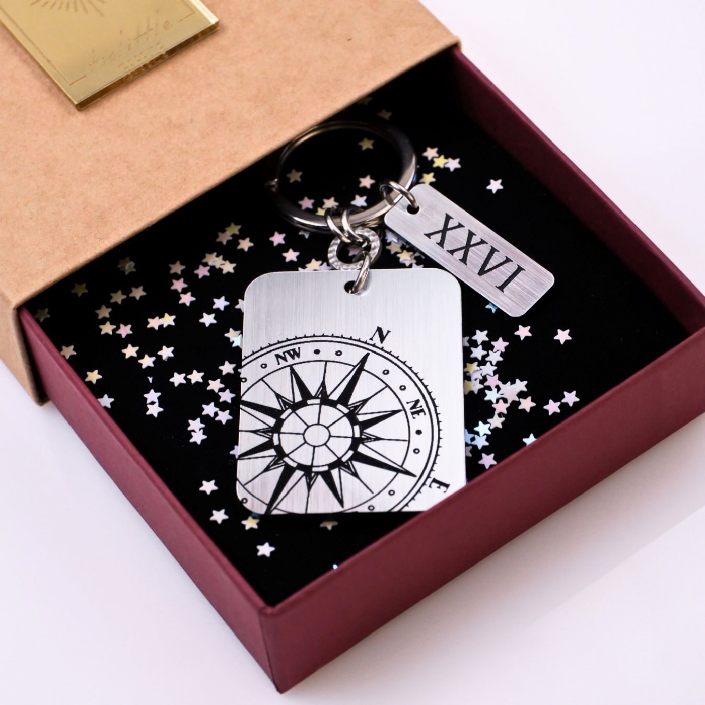 Men’s Lucky Keychain XXVI - Compass — Pendants & charms from Toolittle — additional view 2