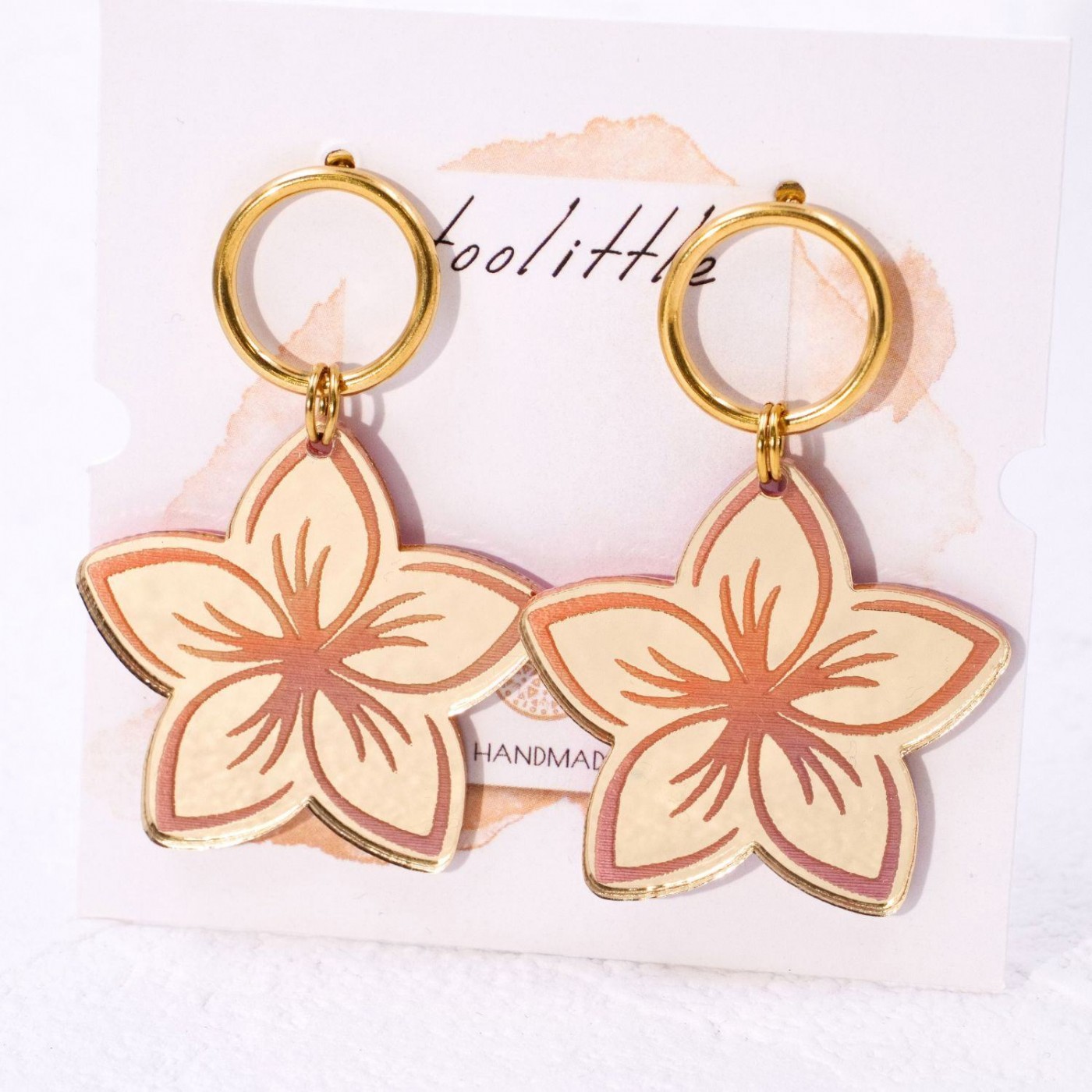 Plexiglass Flower Earrings — Earrings from Toolittle — additional view 3