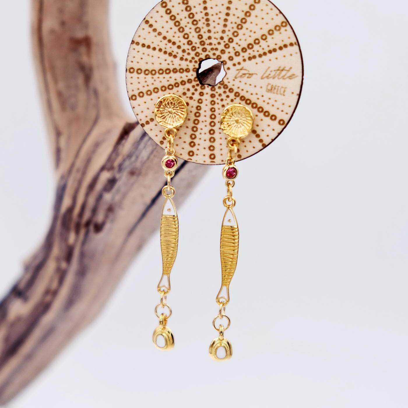 Long earrings Sea urchin — Earrings from Toolittle — additional view 2