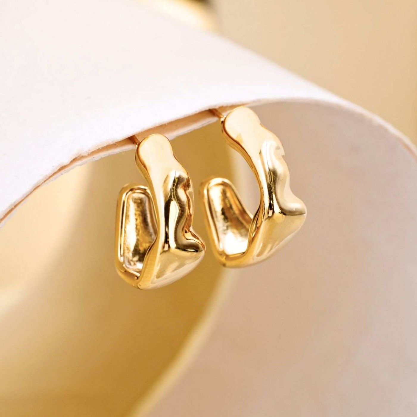 Gold-Plated Earrings – Timeless Elegance — Earrings from Toolittle — additional view 2