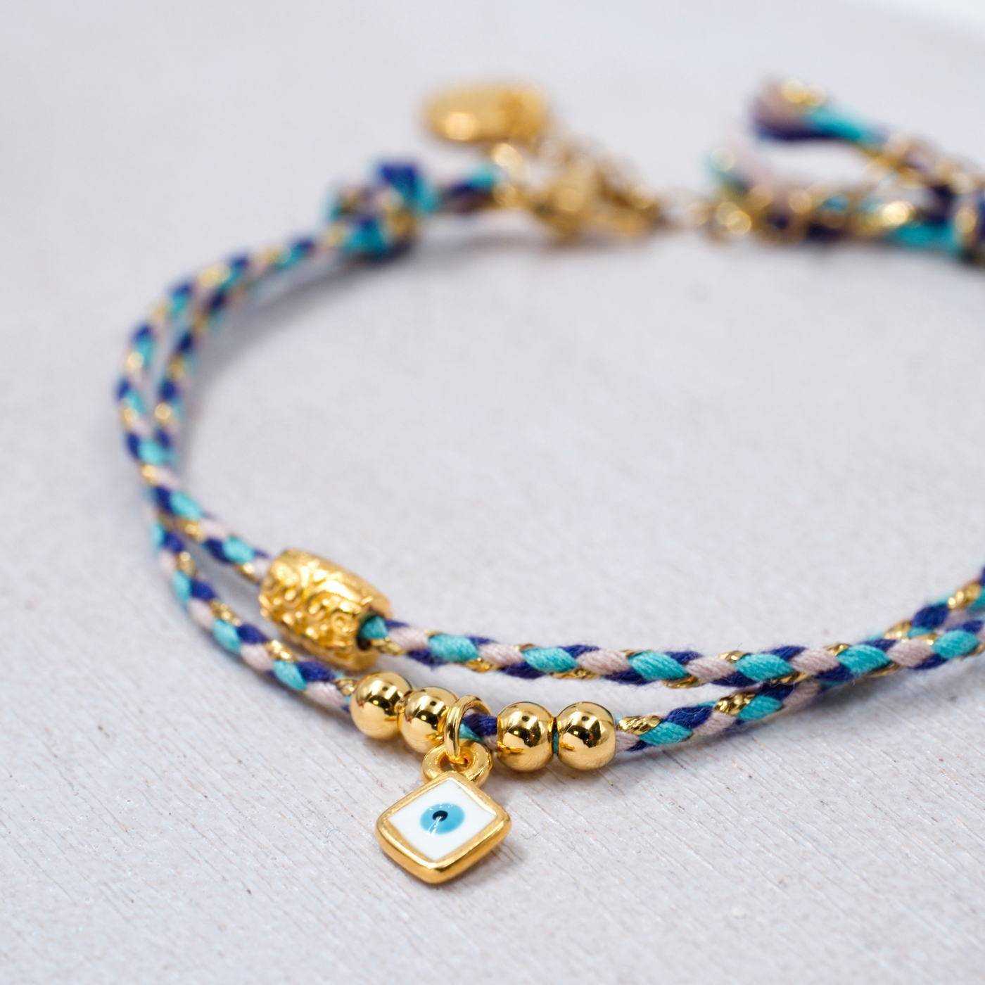Golden Thread Bracelet with Evil Eye — Bracelets from Toolittle — additional view 4