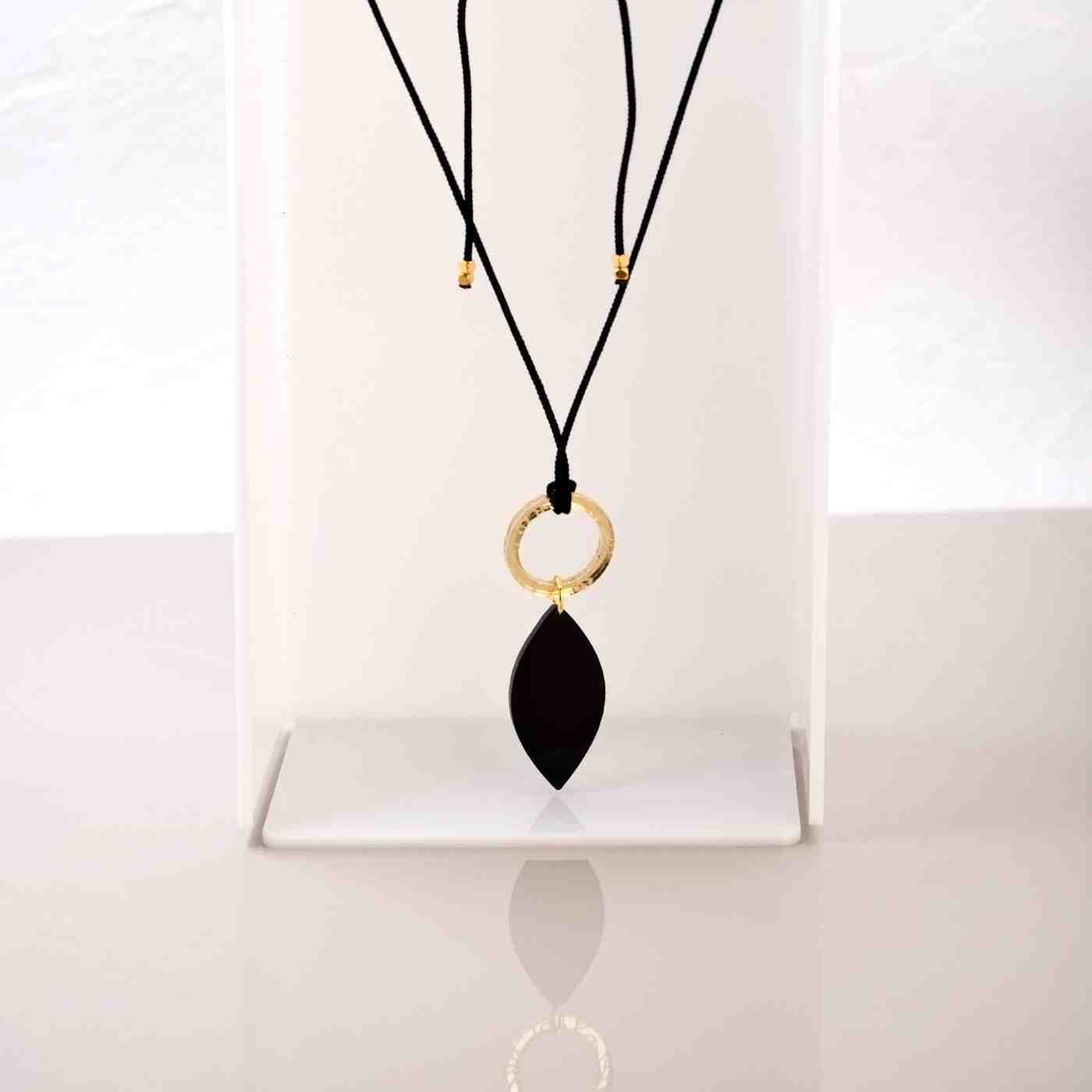 Plexiglass Leaf Long Necklace — Necklaces from Toolittle — additional view 4