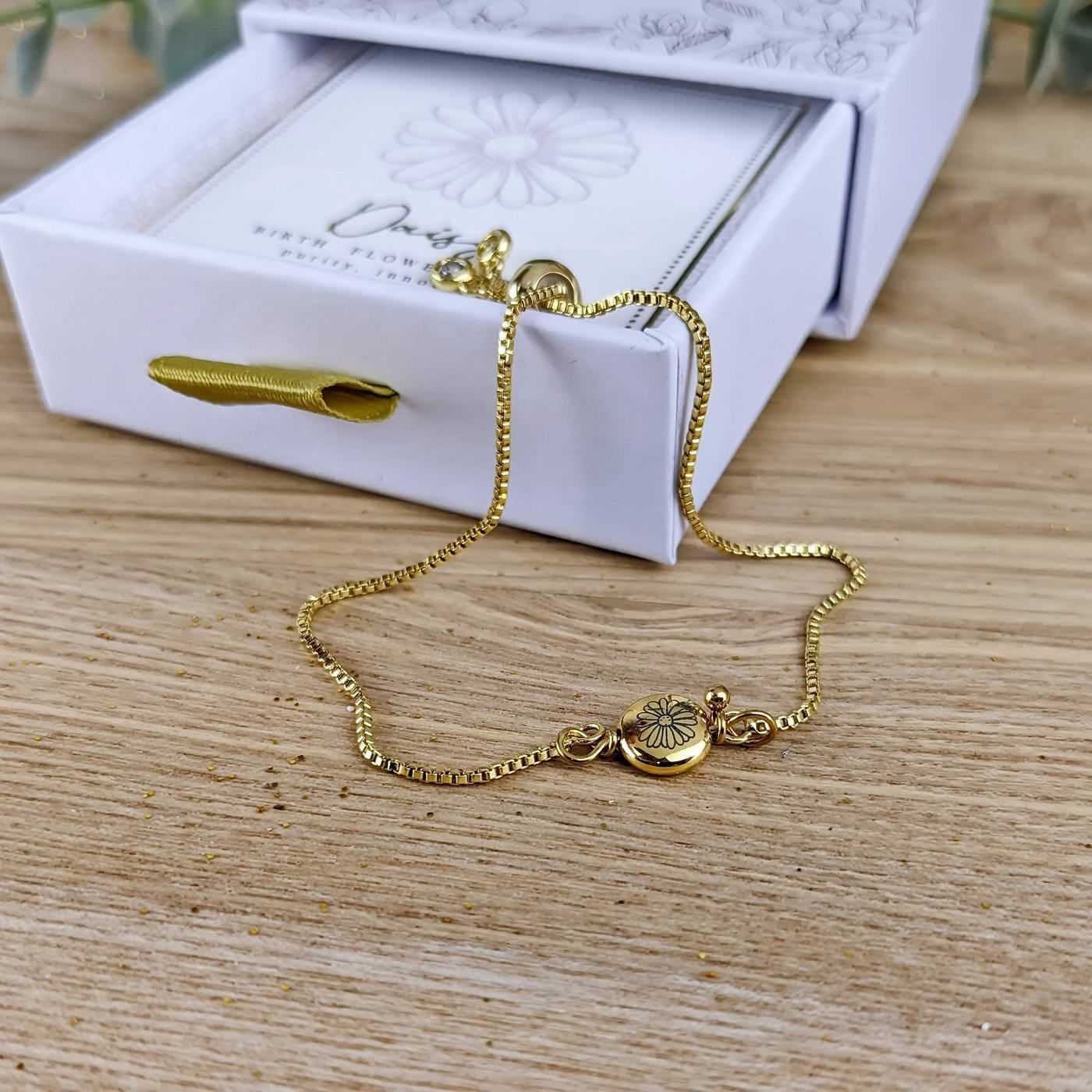 Birth Flower Bracelet - April — Bracelets from Toolittle — additional view 2