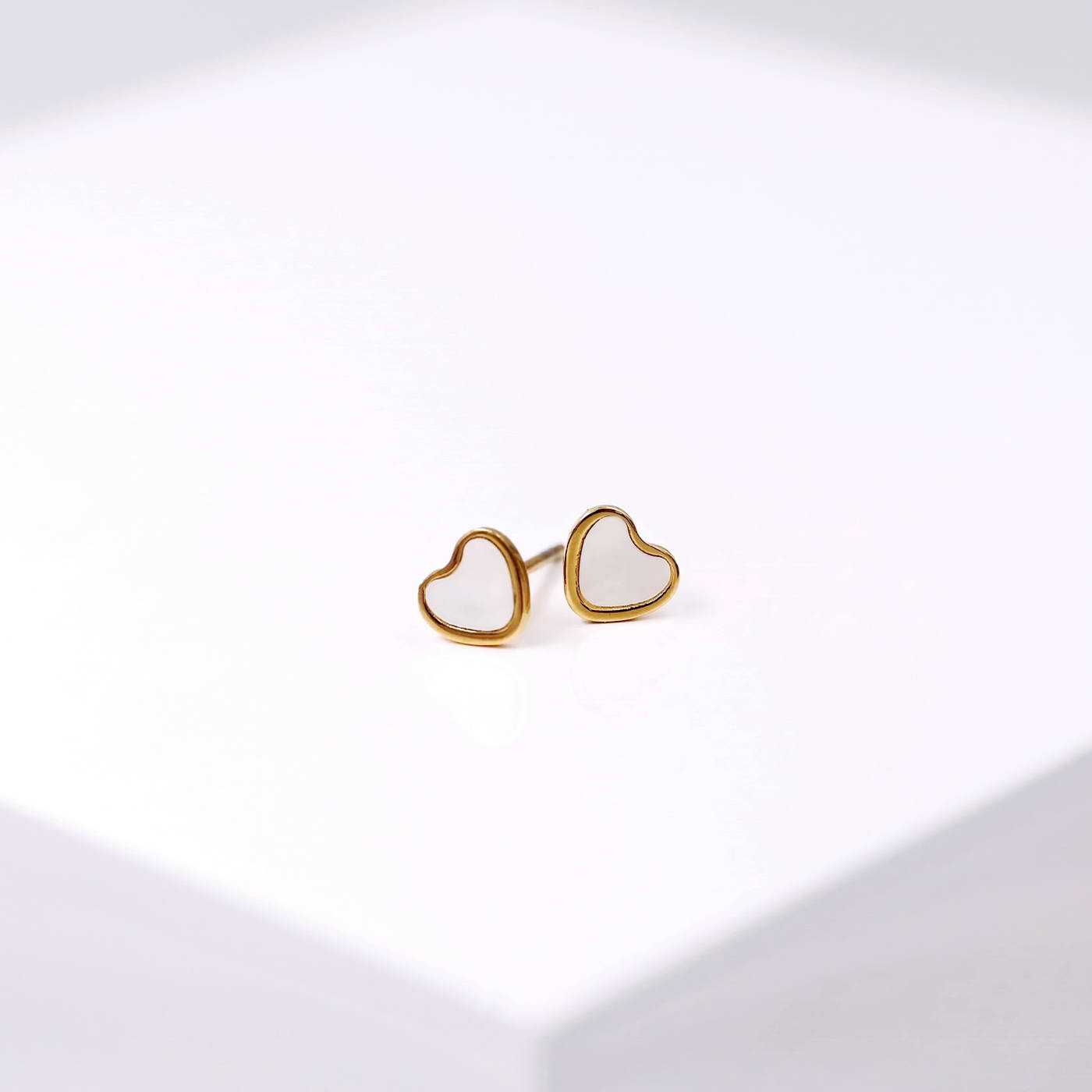 Stud earrings with mother of pearl — Earrings from Toolittle — additional view 2