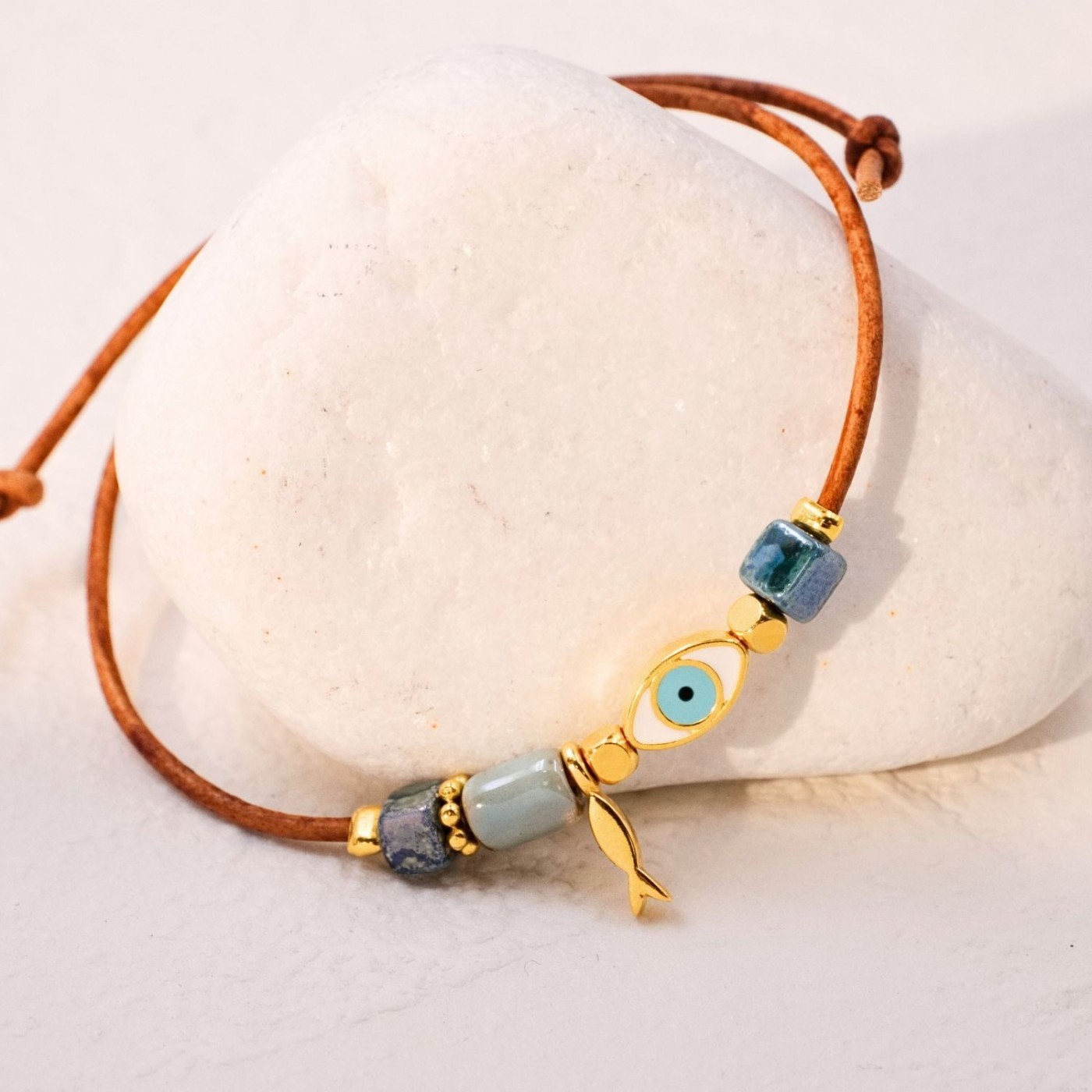 Makrame Bracelet with Evil Eye — Bracelets from Toolittle — additional view 2