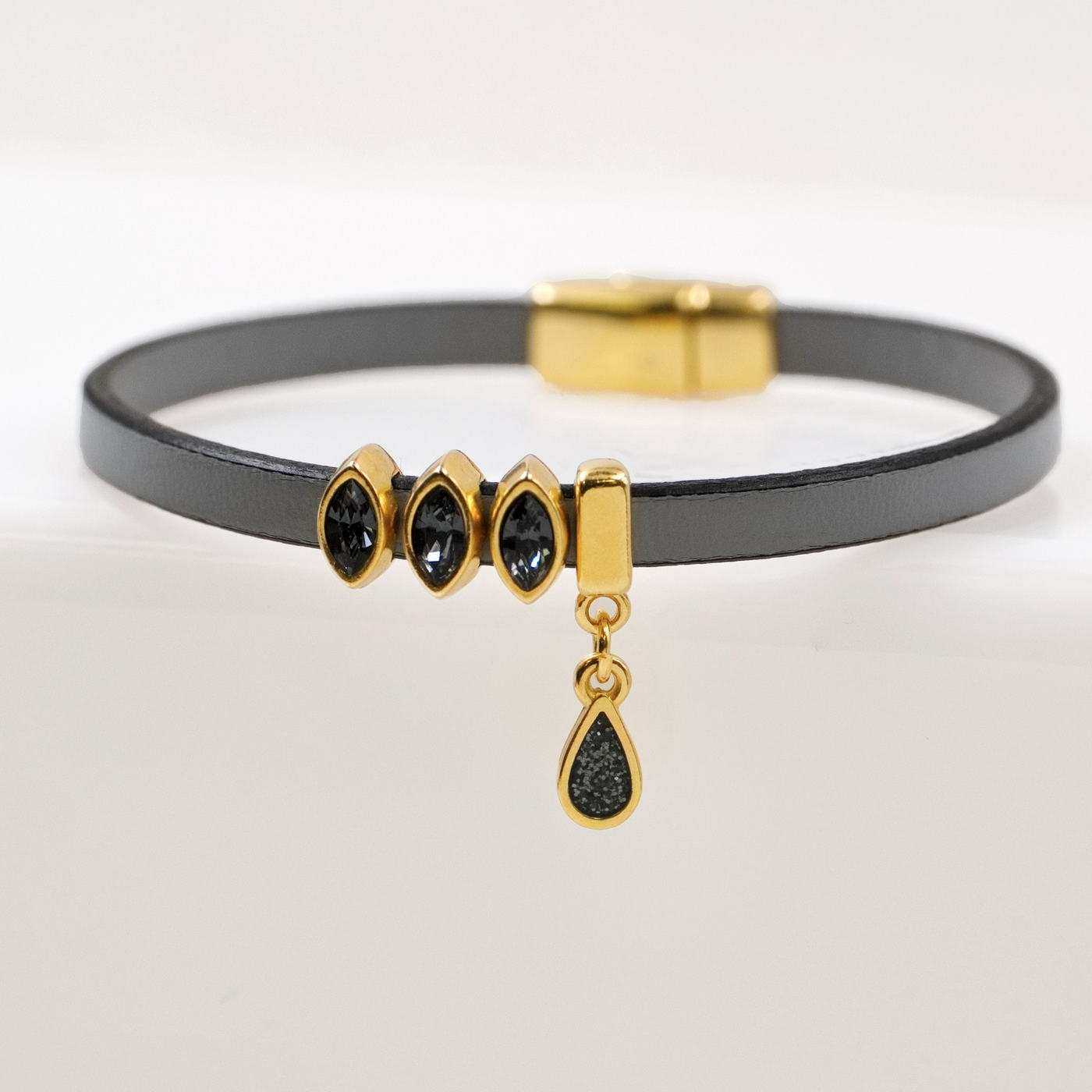 Leather Bracelet with Crystals — Bracelets from Toolittle — additional view 2
