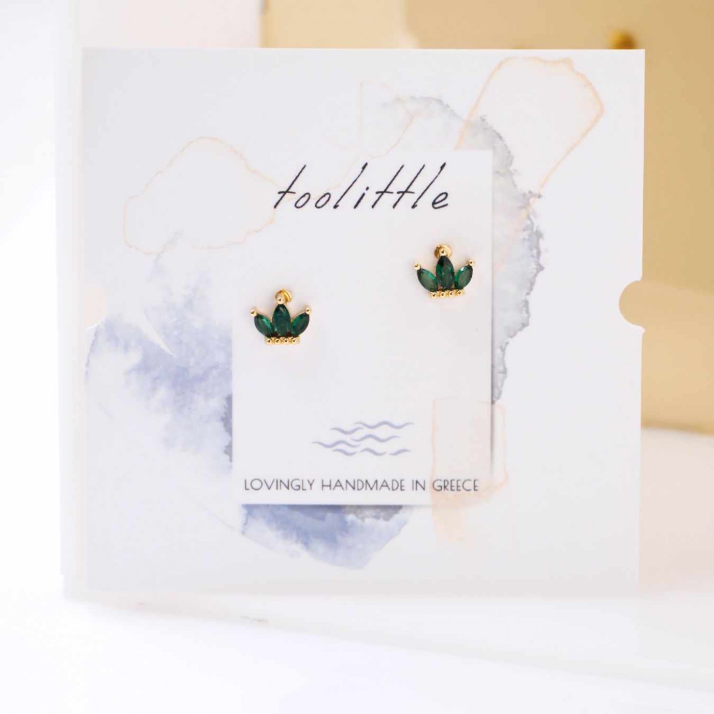 Zircon Crystal Crown Earrings — Earrings from Toolittle — additional view 3