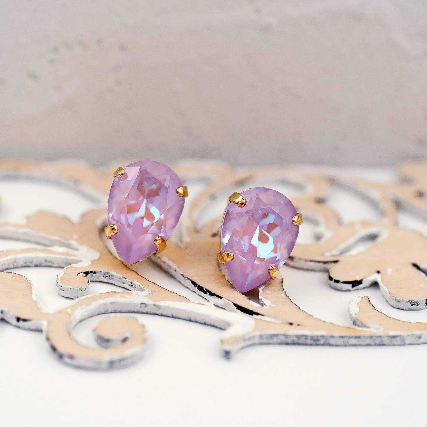 Stud earrings with crystals — Earrings from Toolittle — additional view 6
