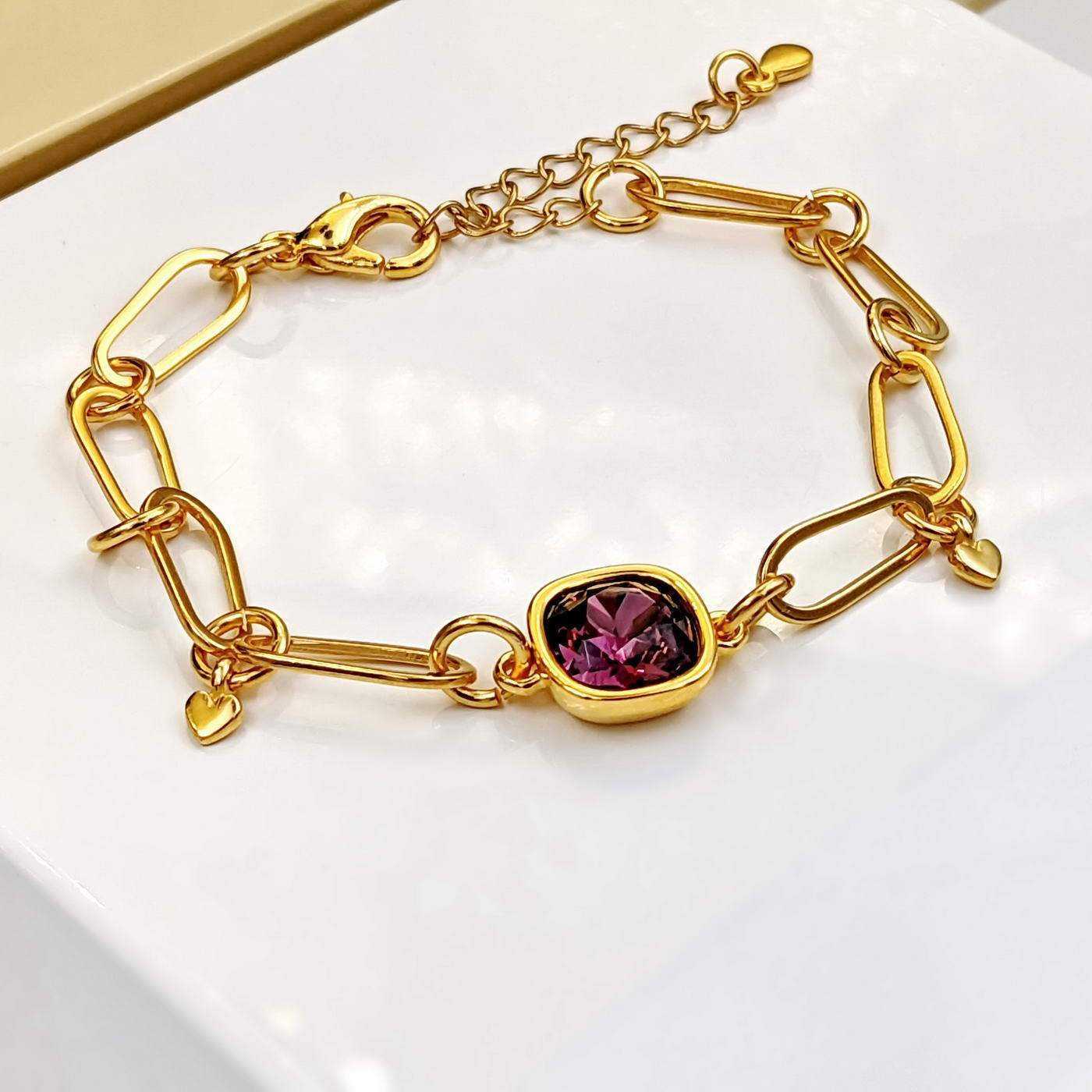 Chain bracelet with Austrian crystal — Bracelets from Toolittle — additional view 3