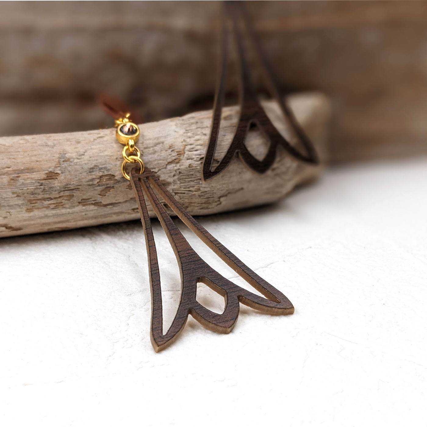 Plexiglass Wood Effect Earrings — Earrings from Toolittle — additional view 6