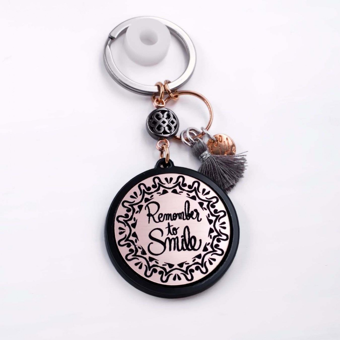 Women’s Keychain – “Remember to Smile” — Pendants & charms from Toolittle — additional view 2