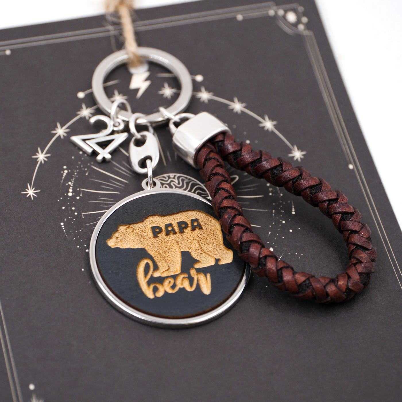 2026 Good luck Papa bear Keychain — Pendants & charms from Toolittle — additional view 3