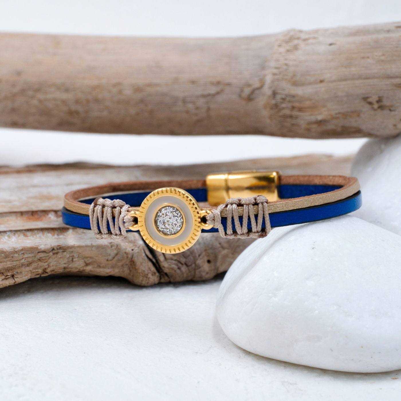Glittered Enamel Leather Bracelet — Bracelets from Toolittle — additional view 3