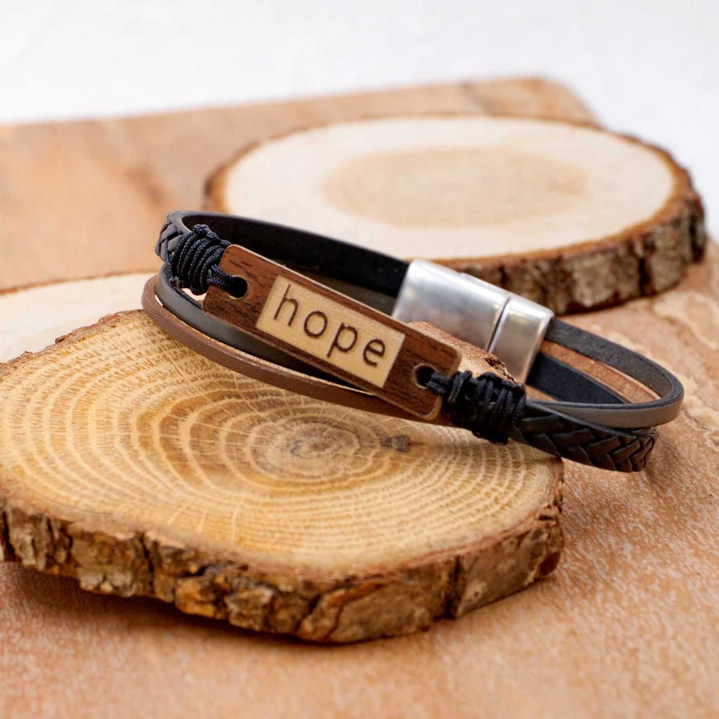 Hope Leather Men's Bracelet — Bracelets from Toolittle — additional view 4