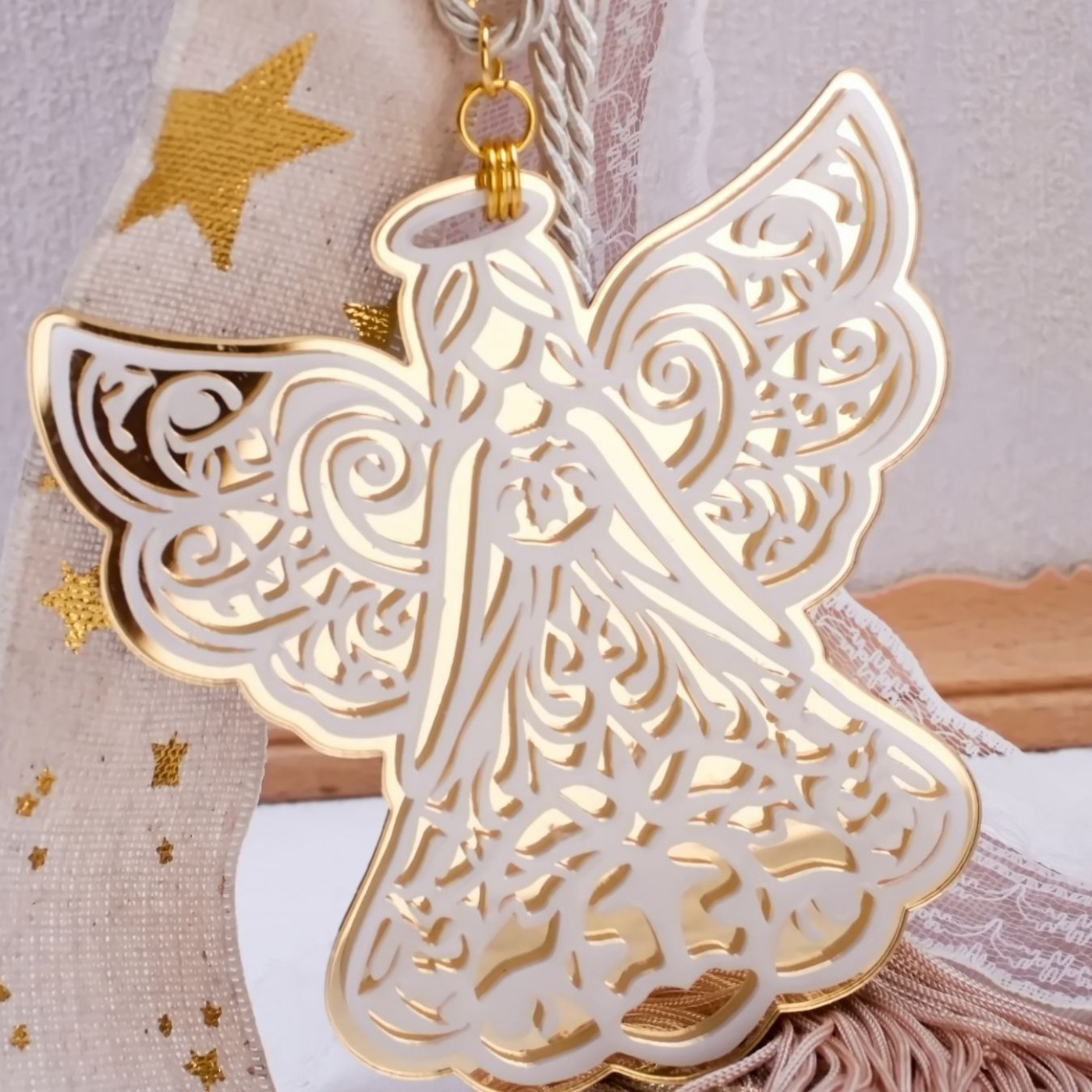 Hanging 2026 Lucky Charm – Plexiglass Angel — Pendants & charms from Toolittle — additional view 2