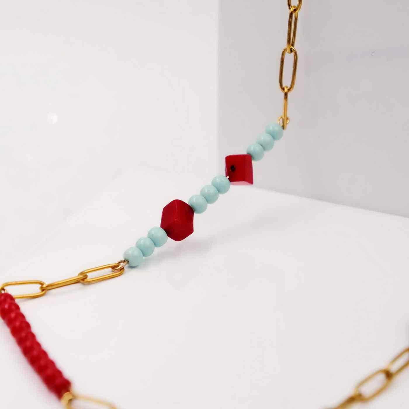 Necklace with corals and howlite — Necklaces from Toolittle — additional view 5
