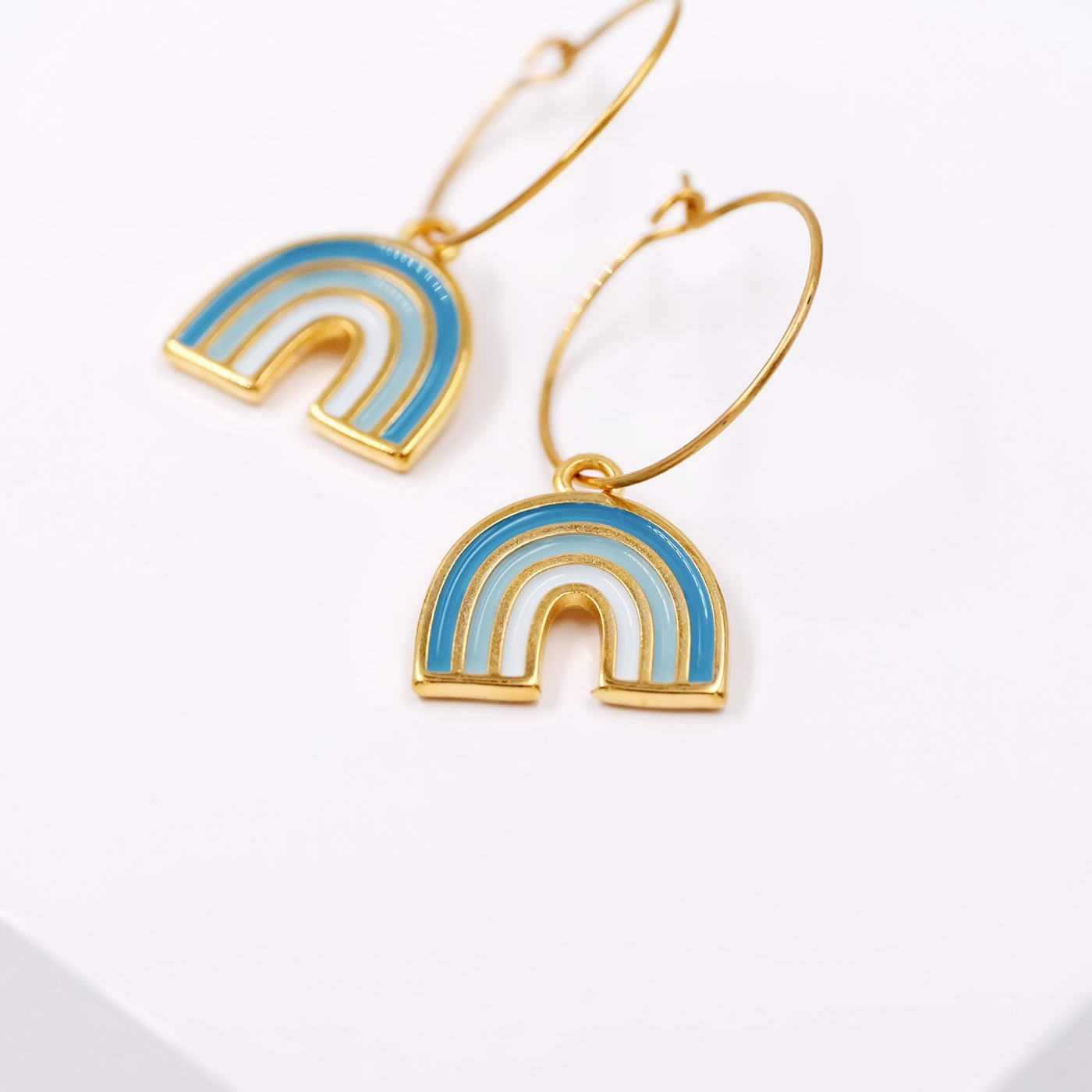 Inox hoops with enamel — Earrings from Toolittle — additional view 2