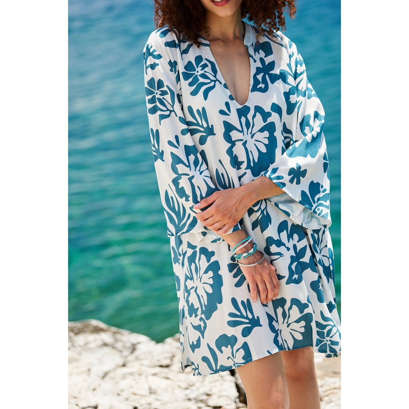 KOKKOSAMMOU Short Kaftan Amorgos — Dresses from Toolittle — additional view 4