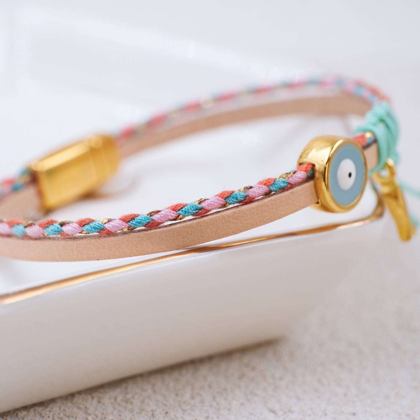 Evil Eye Leather Bracelet — Bracelets from Toolittle — additional view 2