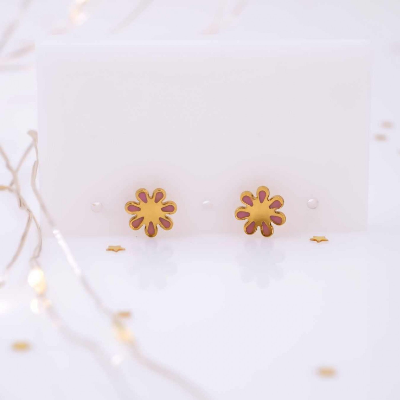 Stainless Steel Jewelry: Flower Earrings — Earrings from Toolittle — additional view 3