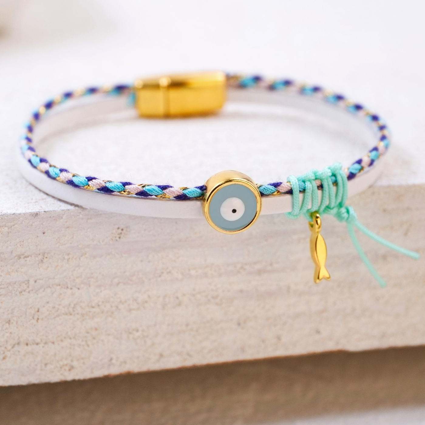 Evil Eye Leather Bracelet — Bracelets from Toolittle — additional view 2