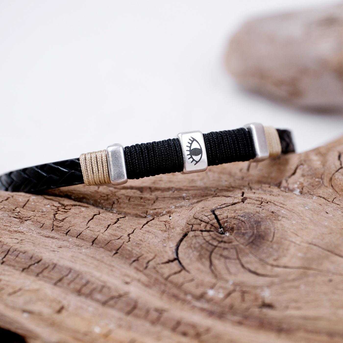 Evil Eye PU Leather Men's Bracelet — Bracelets from Toolittle — additional view 2