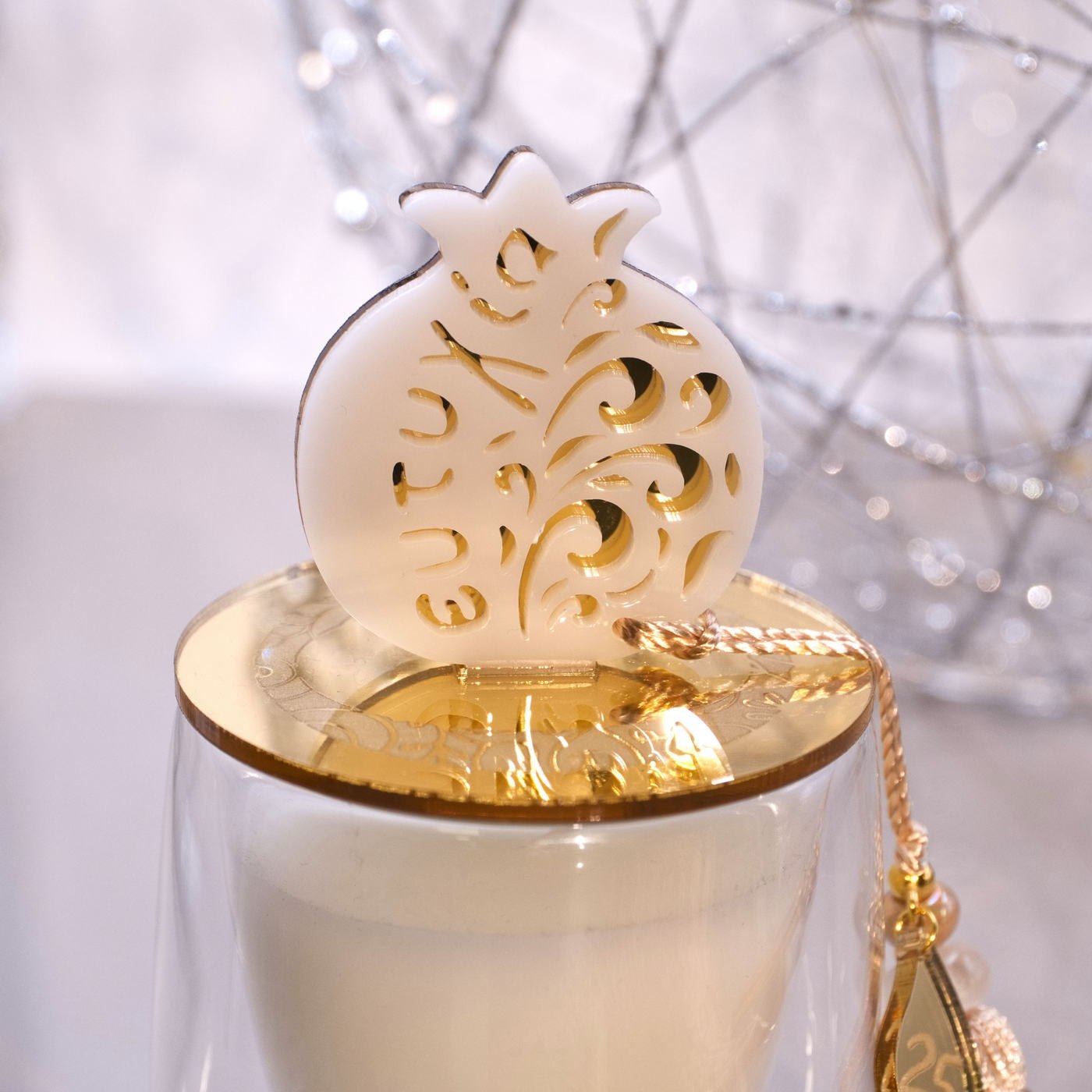Lucky Pomegranate Scented Glass Candle — Pendants & charms from Toolittle — additional view 2