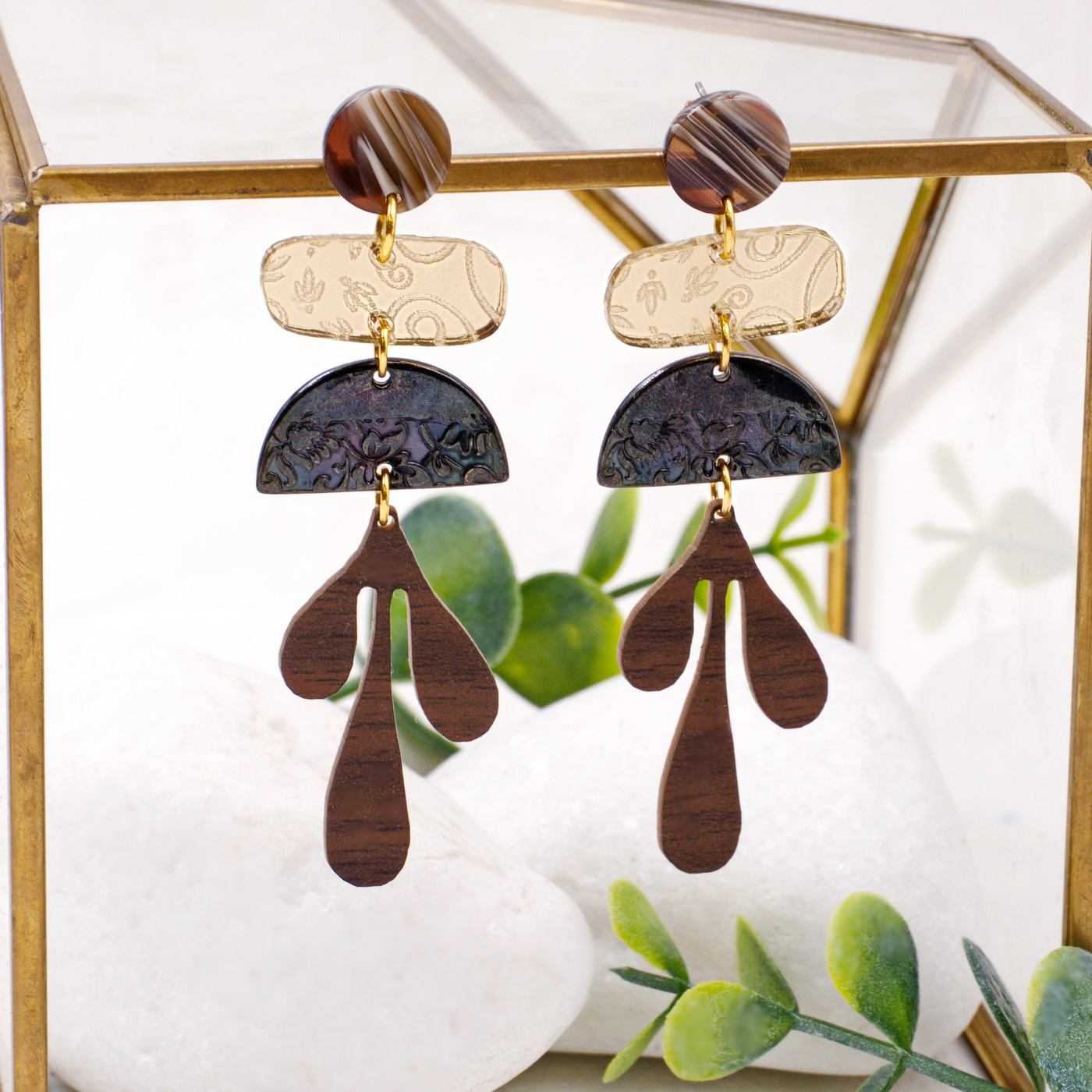 African Leaf Earrings — Earrings from Toolittle — additional view 3