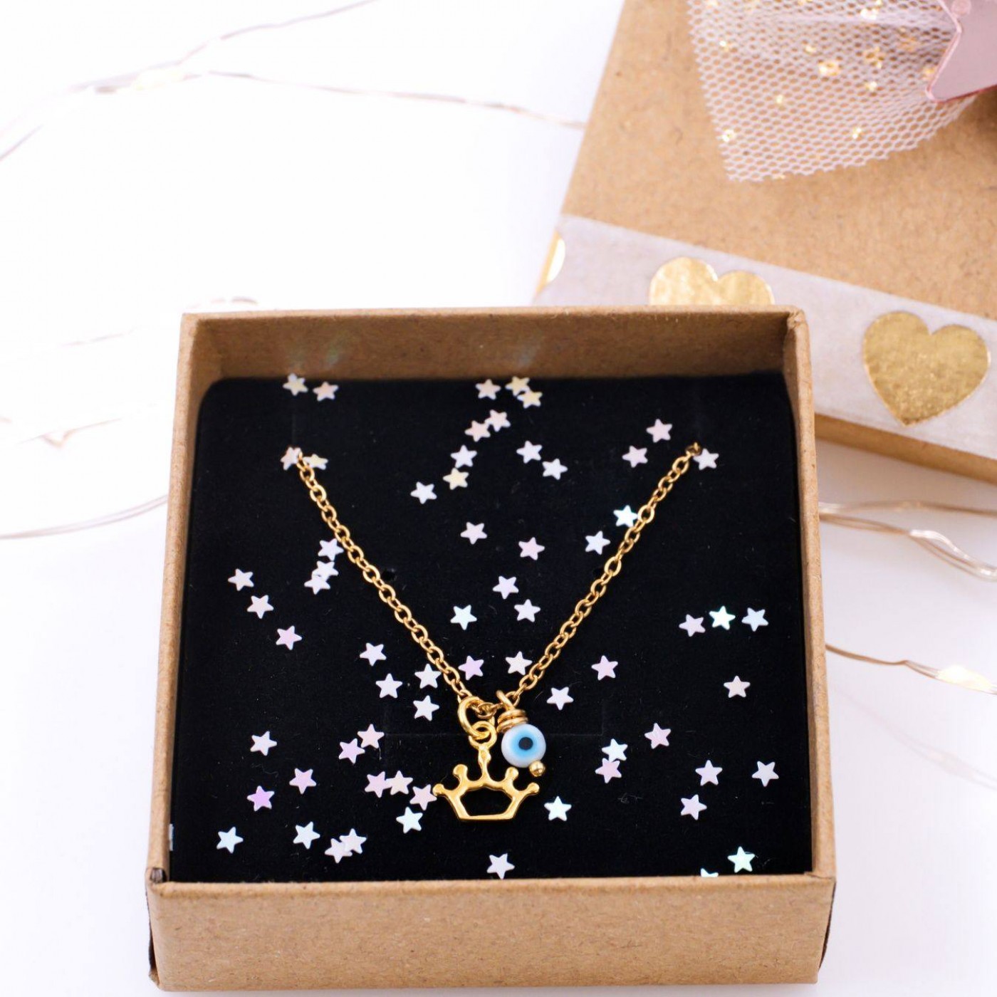 Kids’ Necklace Stainless Steel & Silver - Crown
