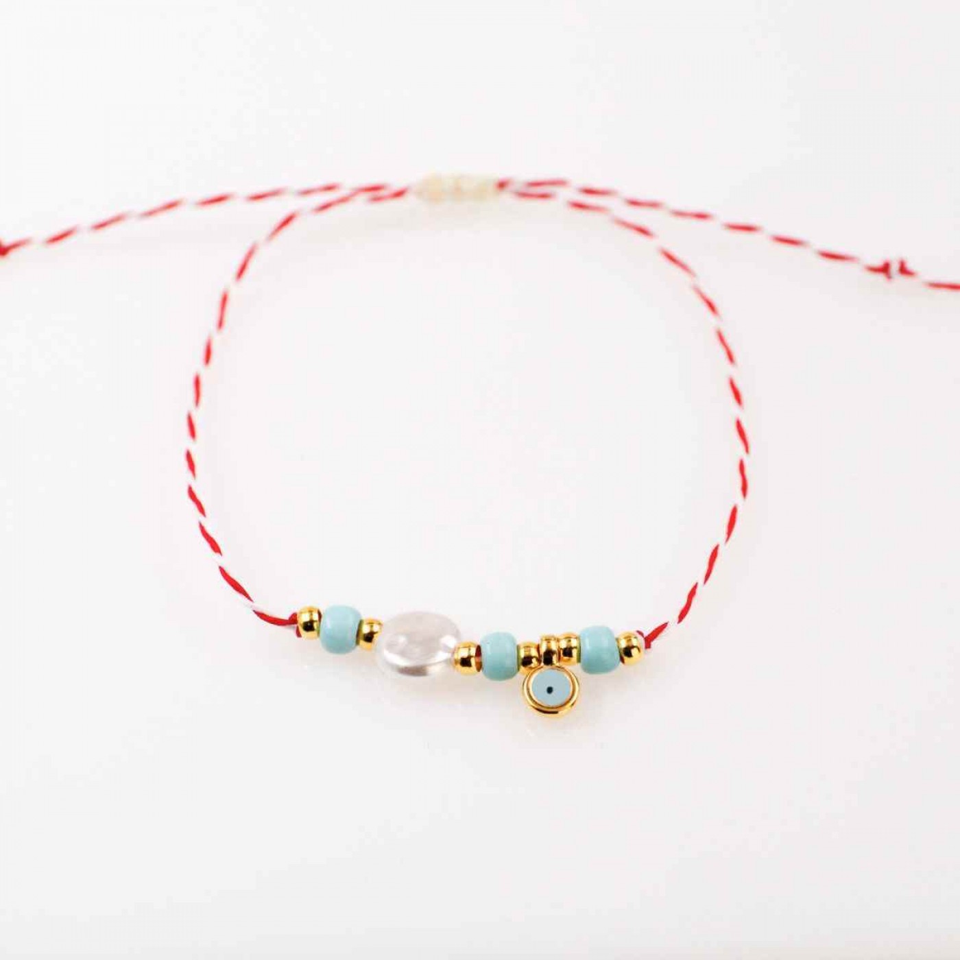 Women’s Martaki Bracelet with Evil Eye & Pearl | Handmade — Bracelets from Toolittle — additional view 3