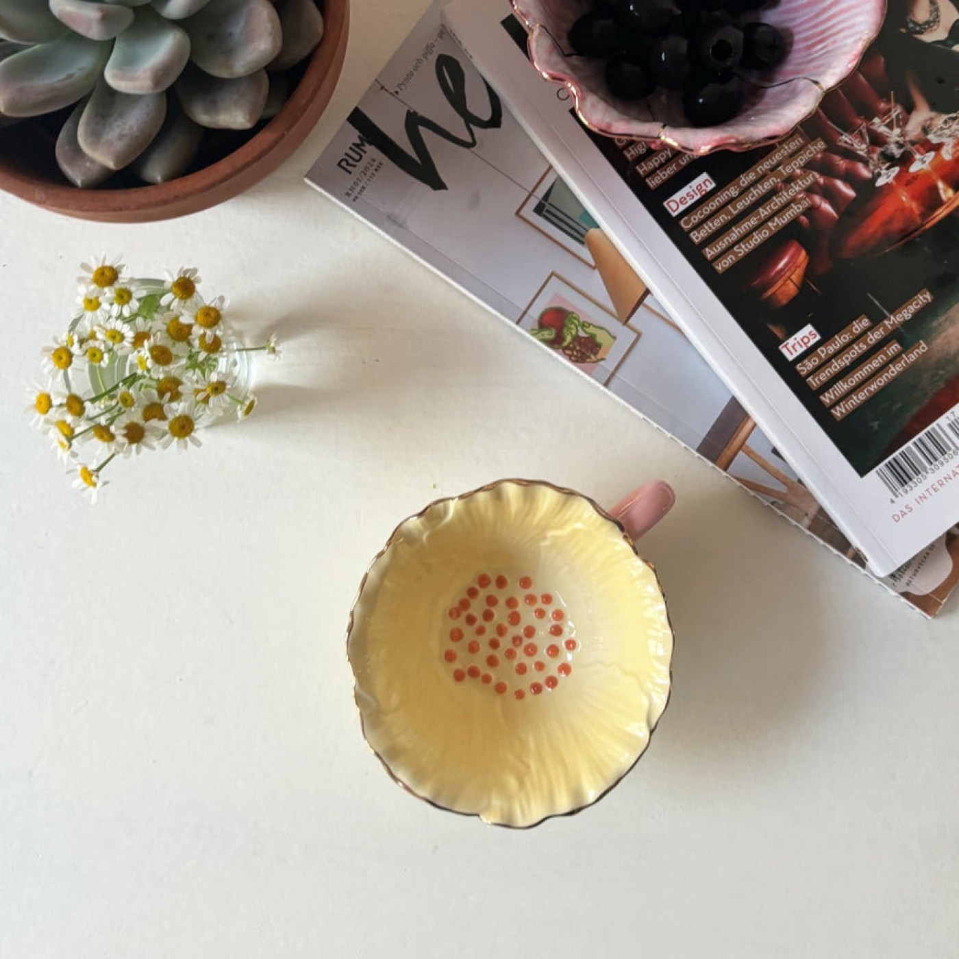 Posy Yellow Tea Cup — Ceramics & pottery from Toolittle — additional view 2