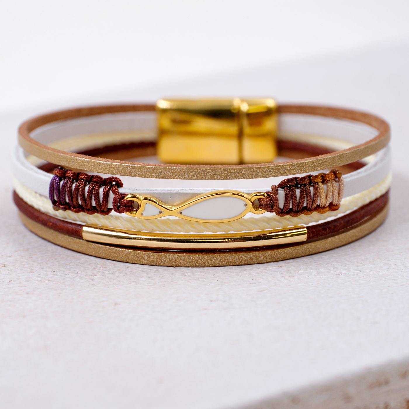 Enamelled Fish Leather Bracelet — Bracelets from Toolittle — additional view 3