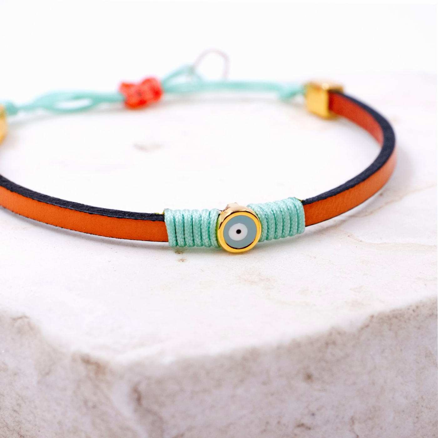 Evil Eye Leather Kids Bracelet — Bracelets from Toolittle — additional view 6