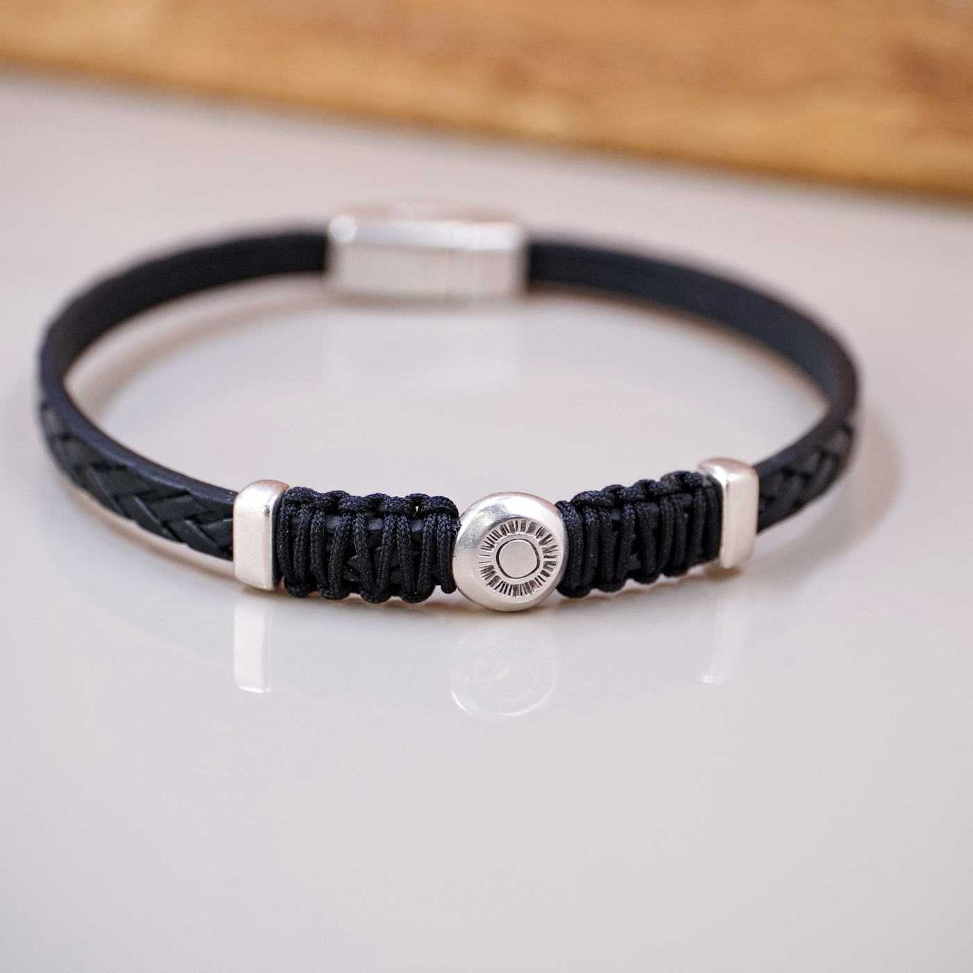 Braided Leather Men's Bracelet — Bracelets from Toolittle — additional view 3