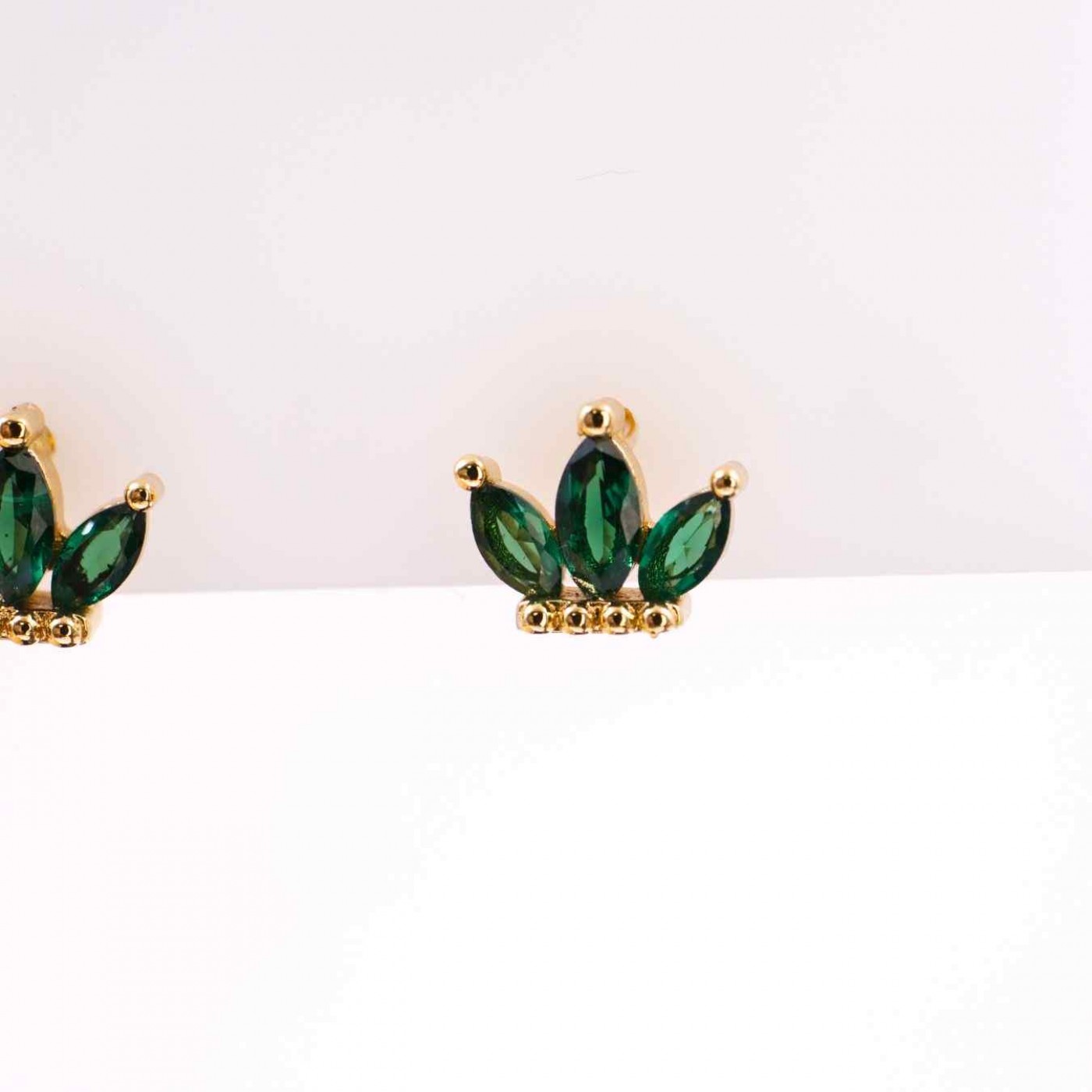 Zircon Crystal Crown Earrings — Earrings from Toolittle — additional view 2