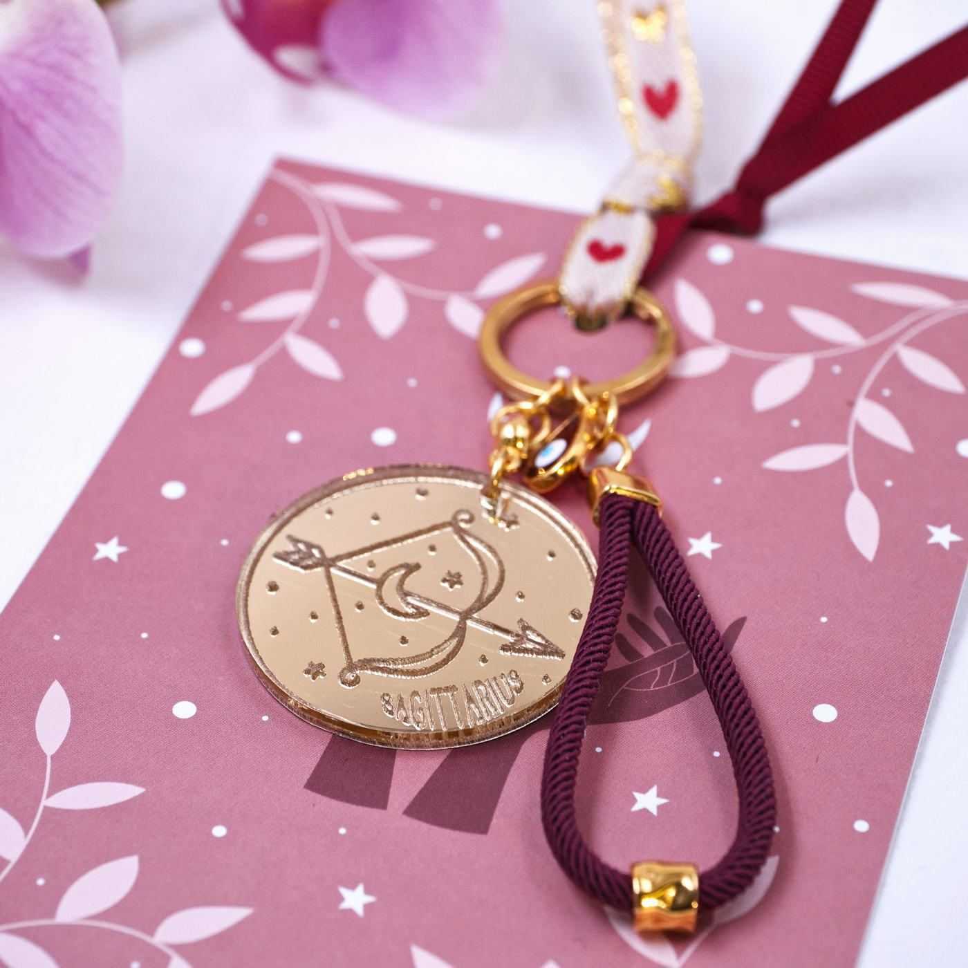 Sagittarius Sign Keychain