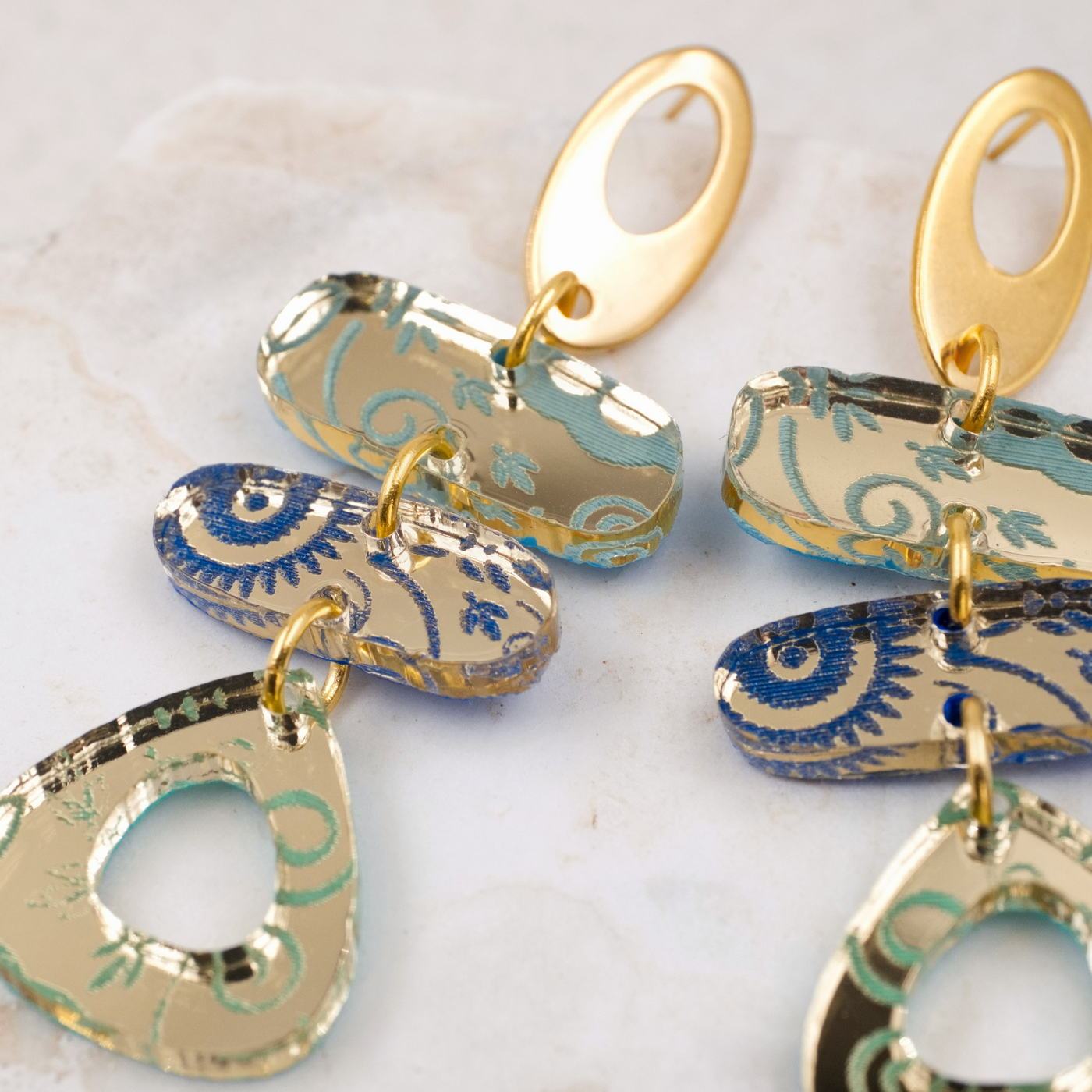 Gold-plated Plexiglass Earrings — Earrings from Toolittle — additional view 4